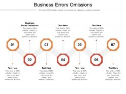 Business errors omissions ppt powerpoint presentation slides information cpb