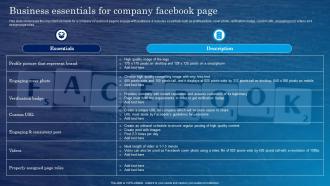 Business Essentials For Company Facebook Page