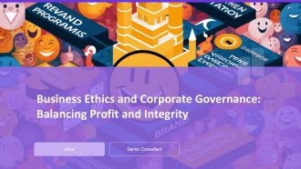 Business Ethics And Corporate Governance Balancing Profit And Integrity PPT Structure AT