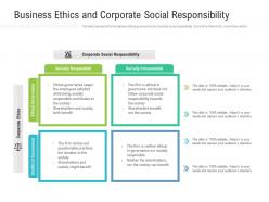 Business ethics and corporate social responsibility