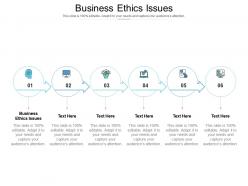 Business ethics issues ppt powerpoint presentation outline slideshow cpb