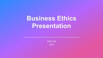 Business Ethics Presentation PPT Example AT