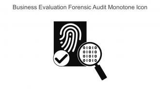 Business Evaluation Forensic Audit Monotone Icon In Powerpoint Pptx Png And Editable Eps Format