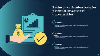 Business Evaluation Icon For Potential Investment Opportunities