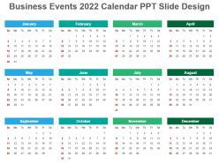 Business Events 2022 Calendar Ppt Slide Design