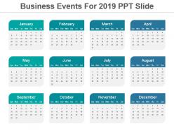 Business events for 2019 ppt slide