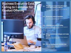 Business executive cold calling to customer for product offering