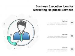 Business executive icon for marketing helpdesk services