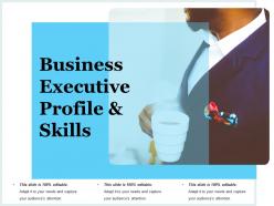 Business executive profile and skills