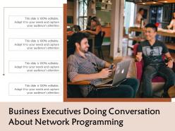 Business executives doing conversation about network programming