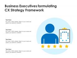 Business executives formulating cx strategy framework