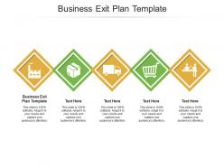 Business exit plan template ppt powerpoint presentation infographics ideas cpb