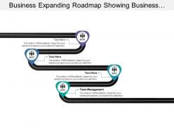 Business expanding roadmap showing business development