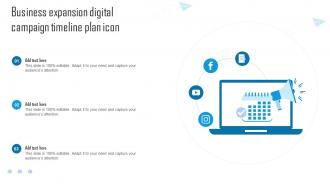 Business Expansion Digital Campaign Timeline Plan Icon