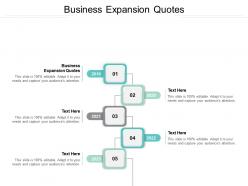 Business expansion quotes ppt powerpoint presentation infographics design ideas cpb