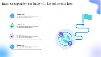 Business Expansion Roadmap With Key Milestones Icon