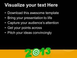 Business expansion strategy powerpoint templates 2013 with target ppt themes