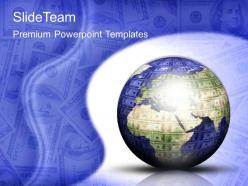 Business expansion strategy powerpoint templates dollar globe ppt slides
