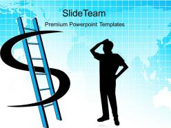 Business expansion strategy powerpoint templates dollar ladder success ppt slides