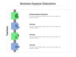 Business expense deductions ppt powerpoint presentation inspiration design templates cpb