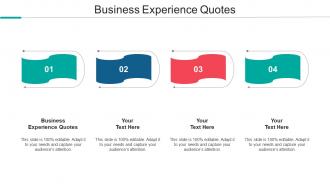 Business Experience Quotes Ppt Powerpoint Presentation Inspiration Cpb
