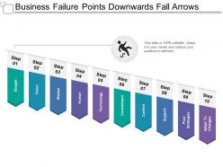 Business Failure Points Downwards Fall Arrows