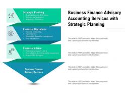 Business finance advisory accounting services with strategic planning