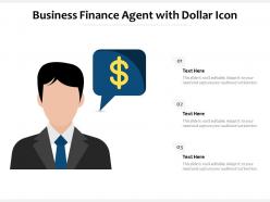 Business finance agent with dollar icon