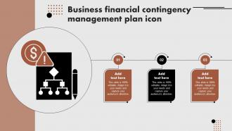 Business Financial Contingency Management Plan Icon