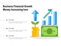 Business financial growth money increasing icon