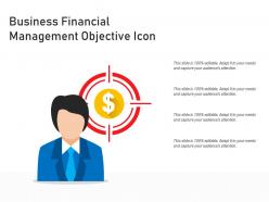Business financial management objective icon