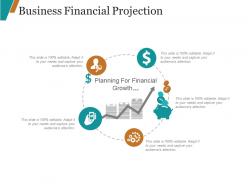 Business financial projection powerpoint shapes