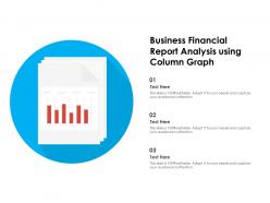Business financial report analysis using column graph
