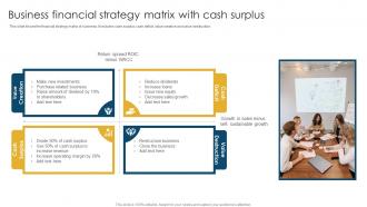 Business Financial Strategy Matrix With Cash Surplus