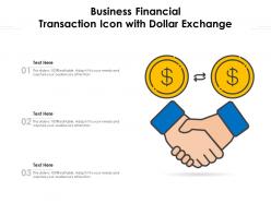 Business financial transaction icon with dollar exchange