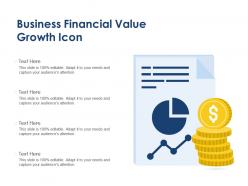 Business financial value growth icon