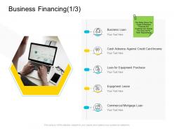 Business Financing Commercial Company Management Ppt Elements