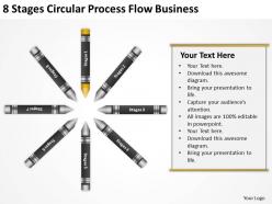 Business flow chart 8 stages circular process powerpoint slides
