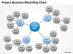 Business flow diagram project mind map chart powerpoint slides