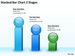 Business flow diagram stacked bar chart 2 stages powerpoint templates ppt backgrounds for slides
