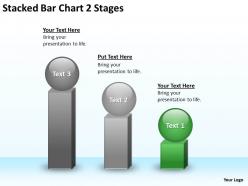 Business flow diagram stacked bar chart 2 stages powerpoint templates ppt backgrounds for slides