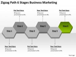 Business flow diagrams 6 stages marketing powerpoint templates ppt backgrounds for slides 0522