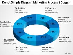 Business flow diagrams donut simple marketing process 8 stages powerpoint slides