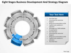 Business flow diagrams eight stages development and strategy powerpoint slides