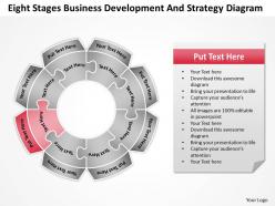 Business flow diagrams eight stages development and strategy powerpoint slides