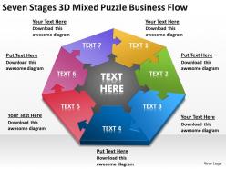 Business flow diagrams mixed puzzle powerpoint templates ppt backgrounds for slides 0515