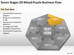 Business flow diagrams mixed puzzle powerpoint templates ppt backgrounds for slides 0515