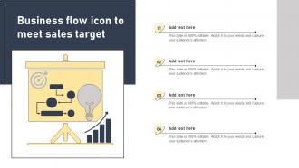 Business Flow Icon To Meet Sales Target