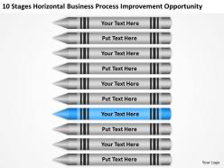 Business Flowchart Examples Horizontal Process Improvement Opportunity Powerpoint Slides