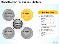 Business flowchart mixed diagram for strategy powerpoint slides 0515